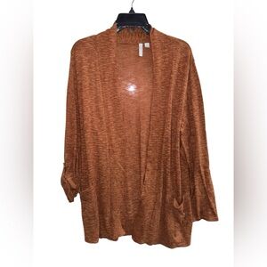 Relativity Burnt Orange Knit Cardigan XL